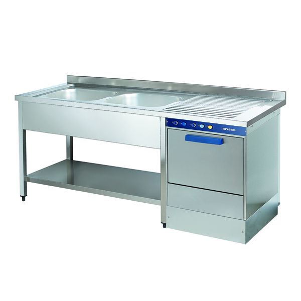 PRODUITS EN ACIER INOXYDABLE/ÉVIER AVEC 2 CUVES (60cm)-STB618DL